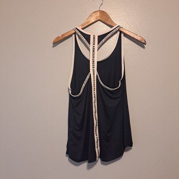 Under Armour Women Racer Tank Top Athletic Logo Sport Top Size Young XL Good - Picture 4 of 10